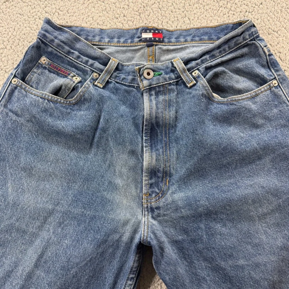 Vintage Tommy Hilfiger Jeans Mens 32x30 Blue Denim Wide Leg Baggy 90s Y2K THJ